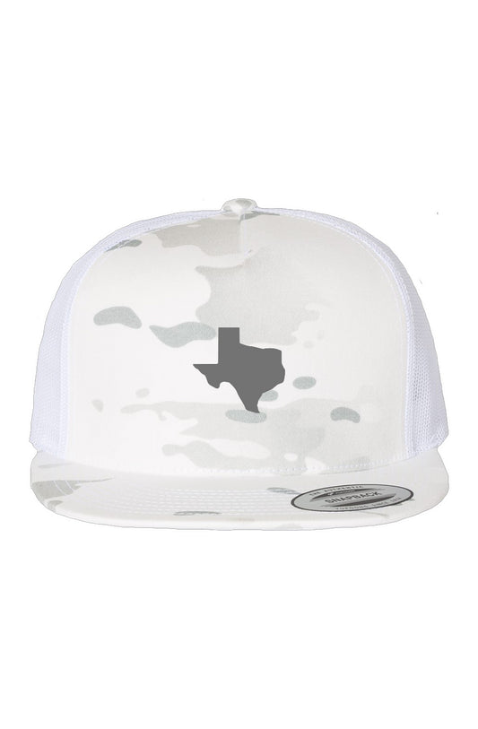 TX State Multicam Alpine/ White Trucker Cap